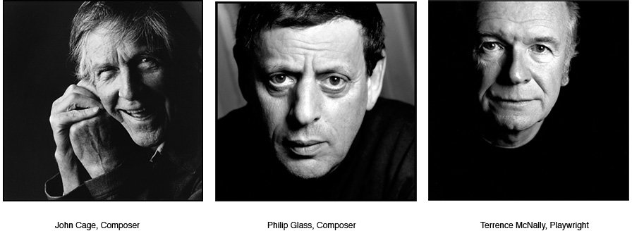 John Cage, Composer - Philip Glass, Composer - Terrence McNally, Playwright